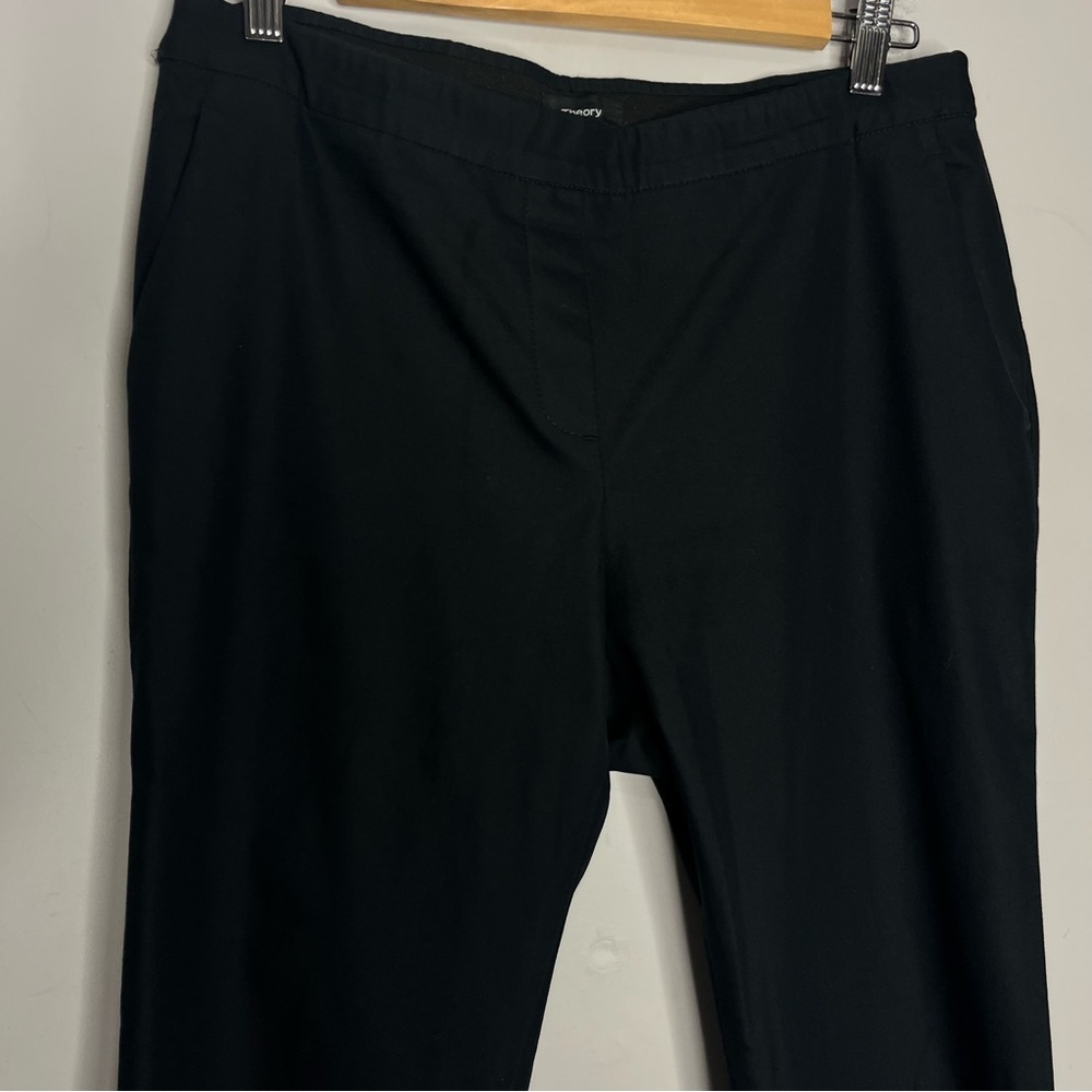 Theory Thaniel Approach Stretch Cropped Black Pull On Pants, size 10 - Picture 6 of 16